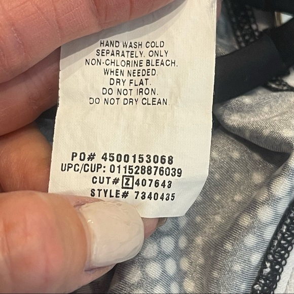 SPEEDO Black and White Triangle Swim Top Tankini Size S - Picture 7 of 10